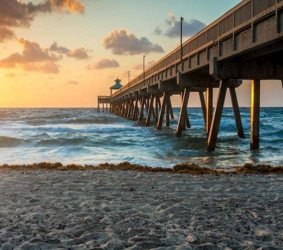 View of the pier near Deerfield Beach homes for sale
