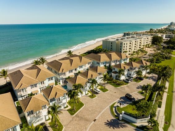 An aerial image of an upscale neighborhood in Vero Beach, Florida.